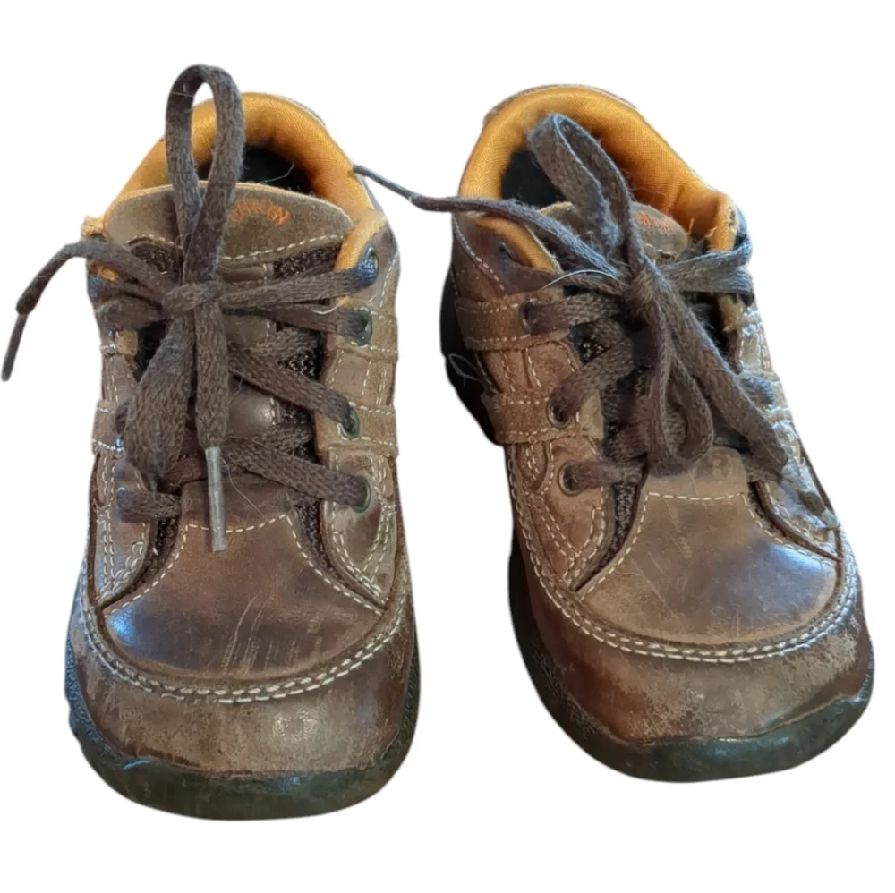MUNCHKIN Brown Leather Lace Up Dress Shoes Toddler 8